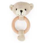 Hochet peluche faon ella, anneau dentition bois ourson Hochet peluche faon ella, anneau dentition bois ourson