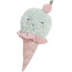 Hochet peluche glace � la menthe vert d'eau, rose