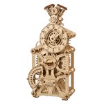 Horloge � moteur maquette en bois m�canique � construire, style automobile brown