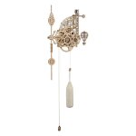 Horloge murale aero clock en bois � construire maquette m�canique 3d fonctionnelle � pendule brown