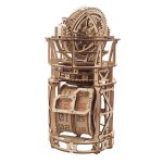 Horloge skywatcher tourbillon maquette mcanique en bois  construire, puzzle 3d fonctionnel brown