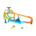 Hot wheels piste looping cyclone - circuit et voiture multicolore