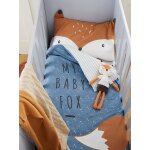 Housse de couette bb baby fox bleu
