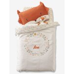Housse de couette bébé fleurettes ecru / multico Housse de couette bébé fleurettes ecru / multico