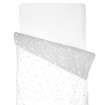 Housse de couette bb rversible en coton stella stella, imprim toiles blanc,
