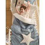 Housse de couette bb rversible india bleu imprim