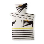 Housse de couette catimini graphic city coton blanc blanc