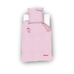 Housse de couette catimini pomme d'amour coton rose