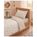 Housse de couette coton bio beige
