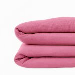 Housse de couette en coton bio rose