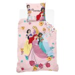 Housse de couette disney princesses coton beige
