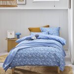 Housse de couette enfant imprim�e en percale de coton, petit reveur bleu