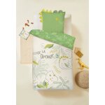 Housse de couette enfant + taie d'oreiller marius vert