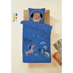 Housse de couette enfant + taie d'oreiller milo bleu Housse de couette enfant + taie d'oreiller milo bleu