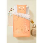 Housse de couette enfant + taie d'oreiller tchatcha peche Housse de couette enfant + taie d'oreiller tchatcha peche