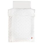 Housse de couette en gaze de coton melody melody, blanc imprim� minimali