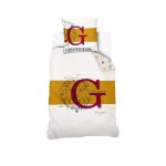 Housse de couette harry potter gryffondor coton blanc