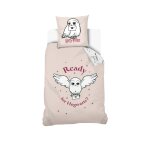 Housse de couette harry potter hedwige coton rose
