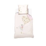 Housse de couette lili gaufrette ballerina coton ecru