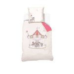 Housse de couette lili gaufrette carrousel coton ecru Housse de couette lili gaufrette carrousel coton ecru