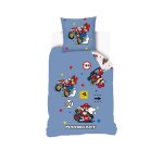 Housse de couette mariokart coton bleu