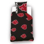 Housse de couette naruto shippuden akatsuki coton noir