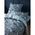 Housse de couette percale de coton axel bleu ombre