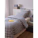 Housse de couette percale de coton marius bleu