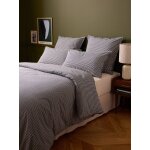Housse de couette percale de coton vichy vichy marine