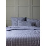 Housse de couette percale de coton vichy vichy marine