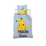 Housse de couette pokémon pikachu dodo coton bleu Housse de couette pokémon pikachu dodo coton bleu