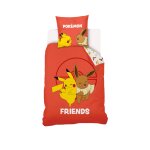 Housse de couette pokémon pikachu evoli coton corail Housse de couette pokémon pikachu evoli coton corail