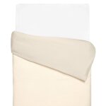 Housse de couette rversible gaze de coton & nid d'abeille beige