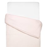 Housse de couette rversible gaze de coton & nid d'abeille rose