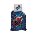 Housse de couette spiderman marvel coton bleu