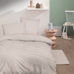 Housse de couette unie en coton, coton lav� lin