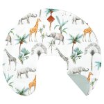 Housse pour coussin d'allaitement ergonomique safari multicolore