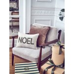 Housse de coussin noël en coton ecru Housse de coussin noël en coton ecru