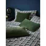 Housse de coussin en velours c�tel� vert foret