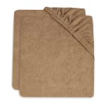 Housse matelas � langer �ponge (2 pcs) en coton biscuit