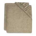 Housse matelas � langer �ponge (2 pcs) en coton vert olive