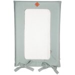Housse de matelas � langer en lin lav� vert