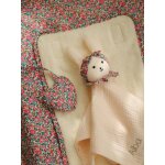 Housse matelas  langer personnalisable en tissu liberty rose ple