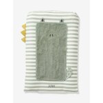 Housse pour matelas  langer personnalisable trek ray vert