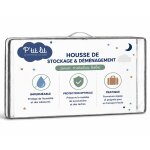 Housse protection matelas b�b� - imperm�able - sac d�m�nagement - �p. jusqu'� 12 cm blanc
