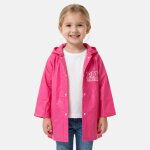 Imperm�able � capuche imprim�, boutons pression pat patrouille rose fuchsia