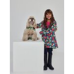 Imperm�able fille imprim� nature avec capuche multicolore