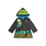 Imperm�able pour gar�on avec capuche et imprim� chevalier gris