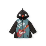 Imperm�able pour gar�on avec motif guitare et capuche monstre gris