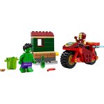 Iron man avec une moto et hulk 76287 multicolore